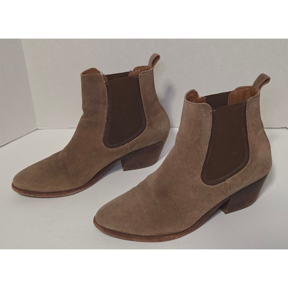 Thursday Boot Company Womens Duchess Chelsea Boots Taupe Suede Ankle Size 8 US